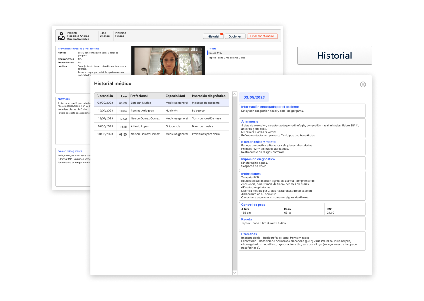 Historial medico sistema nicemed